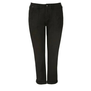 Ricki's Cropped Ankle Pants Black Cotton Capri Mid Rise  Size 2 NWOT